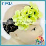 2014 Newest Christmas Green Colour +spider Web Pattern Baby Leg Warmer With Match Headband Lacework Leg Warmer Wholesale thumbnail-1