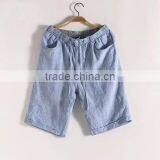 Summer Comfortable Casual Mens Beach Shorts Plain Linen Shorts thumbnail-3