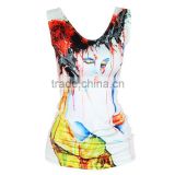wholesale custom cheapest polyester microfiber sublimation tank top