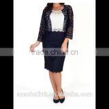 Best Selling Women Spring Fashion Blue Lace Jacket OEM Service thumbnail-1