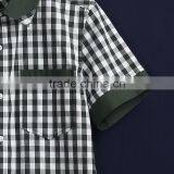 Fashion School Uniform Manufacturers Green Plaid Sport Shirt thumbnail-4