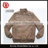Simple Design Stock Mens pu Leather Coat Jacket thumbnail-4