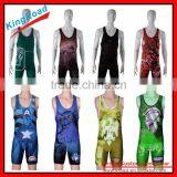 Custom Wrestling Singlets Sublimated Printing/lycra Spandex Fabric/men Wrestling Wear thumbnail-1