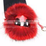 CX-R-48K Cute Accessories Fashion Genuine Fox Raccoon Fur Key Chains thumbnail-2