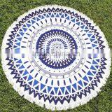 2017 Hot Sale Soft High Quality Printed Round Beach Towel Women Shawls thumbnail-3