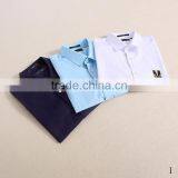 2015 100%cotton Customized Feather Embroidered Slim Fit Men Dress White School Shirt thumbnail-1