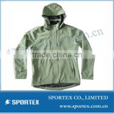 Rain jacket with taped seam for fully water proof / 3 Layers fabric rain jacket