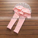 S32841W Cotton Leggings Girls Kids Lace Bow Skinny Trousers Children's Korean Bow Pants thumbnail-5