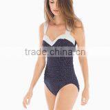 Wholesale Sexy Ladies Deep V-neck One Piece Swim Suit E17034 thumbnail-1