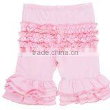 100% Cotton Baby Children Clothes Factory Wholesale Girl Knitted Ruffled Pink Pants Kid Cotton Petti Shorts thumbnail-1