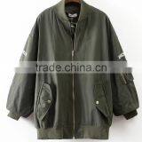 Runwaylover EY1012C 2016 Popular Letter Printed Baseball Uniform Women Coats Bomber Jacket thumbnail-2