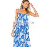 Custom Print Bohemian Dress Plus Size Flowing One Piece Maxi Dress thumbnail-4