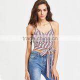 Bownot and Stripe Tank Top, Ladies Fashion New Design Clothing 2017 thumbnail-3