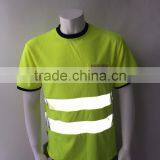 100% Polyester Pique Fabric hi Vis Short Sleeve Custom Safety T-shirt thumbnail-5