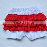 2017 Summer Little Angel Beautiful Ruffle Shorts Baby Girls White Red Color Ruffle Shorts thumbnail-1