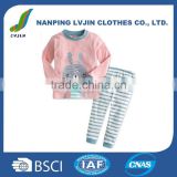 Baby 12M-7T Kids Girls Clothes Sleepwear Pajama 2pcs Set Pink Bunny