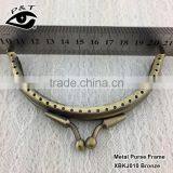 11CM Half Round Shape Bronze Color With Holes Metal Purse Frames for Handbags thumbnail-3