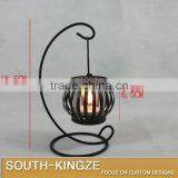 18.5cm Tall Mini Pumpkin Shape Iron Metal Lamp Stack thumbnail-2