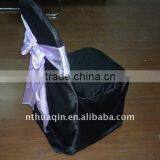Black Good Satin Banquet Chair Cover and Polyester Wedding Chair Cover
