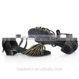 Girls Low Heel Colorful Satin Latin Ballroom Dance Shoes thumbnail-3