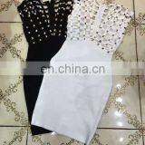 Women Sexy Sleeveless Deep V Hollow Out Cocktail Clubwear Party Mini Bandage Bodycon Dresses thumbnail-4