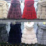Russian Style Fox Fur Vest With Hat Real Fox Fur Gilet For Women thumbnail-5