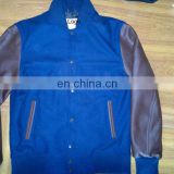 Gents Wool Body Leather Sleeves Jacket