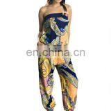 latest design 2016 printed jumpsuit night wear suits cheap from china cotton jump suit