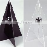 black and transparent acrylic snowing christmas tree