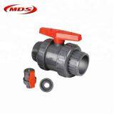 OD32mm Gray Color Plastic PVC True Double Union Ball Valve for Water Supply thumbnail-2