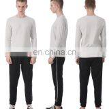 Custom Blank 100 Soft Cotton Long Sleeve Casual Blank Mens Crew Neck T-shirt thumbnail-2