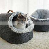 Cat Bed for Indoor Cats, Portable Soft Cat House Machine Washable Pet Beds With Anti-Sip Bottom thumbnail-6