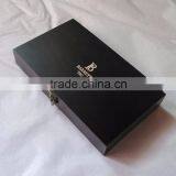 Dark Stain Finished Hinge Lid Wooden Wallet Box,black Color Wood Gift Box for Wallet Quality Choice thumbnail-1