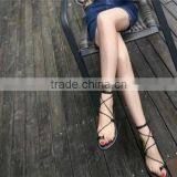 Ladies Roman Style Flat Beach Toe Post Sandals With Ankle Straps thumbnail-3