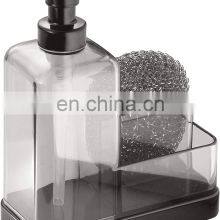 Modern Plastic Kitchen Sink Countertop Liquid Dish Soap Dispenser With Storage Compartments thumbnail-4