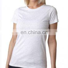 New Design Wholesale Price Sweet stylish 100 % Cotton T shirt Girl White color T Shirts for Women