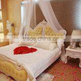 Romantic Princess Style Girls Double Solid Wood Bed Bedroom Furniture thumbnail-2