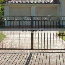 Exterior Metal Swing Wrought Iron Gate Galvanized Steel Fence Door Iron Gate Design thumbnail-5