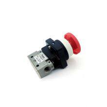 3 Way Green/yellow/black/red Mushroom-head Push Button Type Spring Return Air Mechanical Valve thumbnail-4