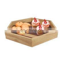 Wooden Serving Tray Snack Tray Breakfast Tray for Breakfast Coffee Tables Homes thumbnail-3