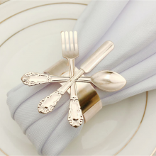 Popular Wholesale Cutlery Designed Napkin Rings for Holiday Party Dinner Wedding thumbnail-4
