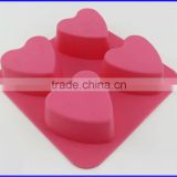 Top Quality Silicone Flexible 4 Cavity Cool Soap Molds