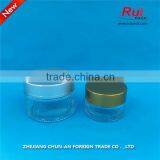 Hot Sale Transparent Color Glass Jar for Cosmetic, Empty Cream Jar With Aluminum Cap thumbnail-2