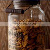 Big Glass Jar With Wooden Lid