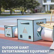 Kindergarten Climbing Frame, Children's Sensory Integration Balance Beam, Outdoor Square Box, Game Roller, and Outdoor Climbing Ladder thumbnail-1
