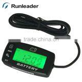 Led Backlight Battery Charge Indicator Voltage Tester Voltmeter for Motorcycle ATV Tractor MARINE Boat Car thumbnail-2