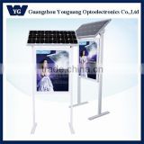 led waterproof advertising billboard aluminum frame solar power light box