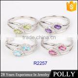2015 HOT SALE FASHION WHITE OR ROST GOLD RING thumbnail-2