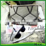 Fashion evening bag and purse PU leather hard case clutch bag lady handbag