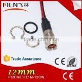 Wenzhou Green Lamp 12MM Metal 12V DC Led Side Signal Lights Bulbs With Wire thumbnail-4